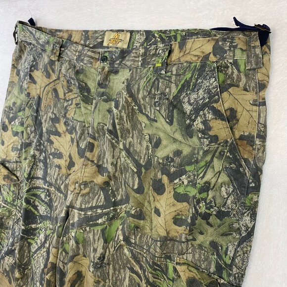 No Trace Camo Pants Mossy Oak Woodland Adjustable Belt Hunting Baggy 3X 46X36 - Picture 2 of 10